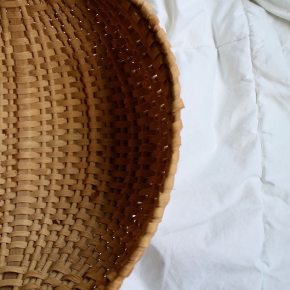 HAND WOVEN BASKET- NATURAL REED COLOR - Picture 5 of 5